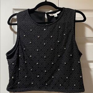LC Lauren Conrad Sleeveless Top with Embellishments